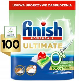Finish Ultimate 0% kapsule za pomivanje posode 100 kos.