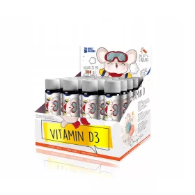   Vitamin D3 za otroke 2000 IU za boljše počutje, 20 ampul s pomarančnim okusom