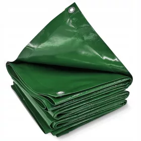   Industrijska zaščitna ponjava 5x8 m, 650G/M2, zelena, z aluminijastimi očesi