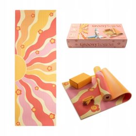 Yoga set za Myga Groovy: podloga, blok, trak