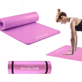   Podloga za vadbo Pink 180x60 cm NBR 1,5 cm za jogo, fitnes, gimnastiko