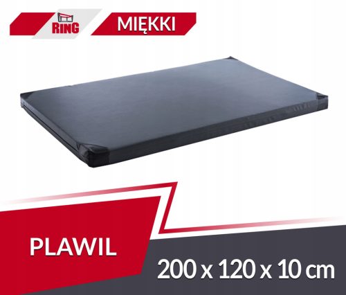 Gimnastična vzmetnica visoka kakovost 200 x 120 x 10 cm PVC R60 SIVA