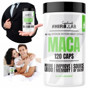   Maca Hiro.Lab - Ekstrakt korenine Maca za moške in ženske, 120 kapsul