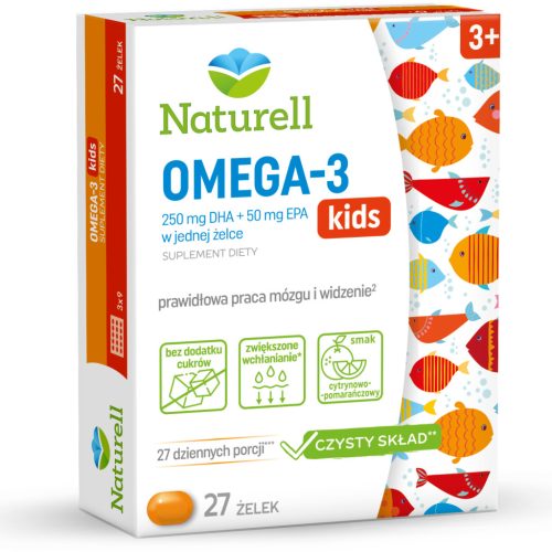Naturell Omega-3 kids - Prehransko dopolnilo z DHA in EPA za otroke