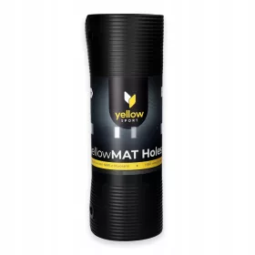 Vadbeno podlogo Yellow Sport 183 cm x 61 cm x 1,5 cm črna