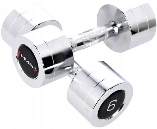 Chrome Dumbbells HMS CHD06 2x6kg Hantle Teže za Domačo Fitnes Telovadnico TRDNE