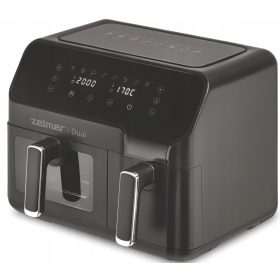   Zelmer ZAF9000 Dual Fryer brez maščobe 2700W 9l 8 programov 

Ta večnamenska fryer brez maščobe s 2700W moči in 8 avtomatskimi programi ter dvema komorama omogoča sočasno kuhanje dveh različnih jedi. 