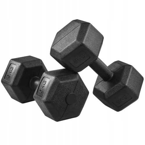 Zmogljivi set uteži za fitnes 2X6kg, črne barve