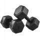 Zmogljivi set uteži za fitnes 2X6kg, črne barve