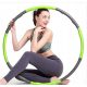  HULA HOP PENA 8 DELNI ZLOŽLJIV SPORT FITNESS SIVO-ZELEN