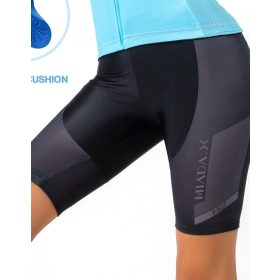 Kolesarske hlače iz črne elastike z vložkom SHEIN M