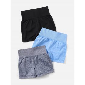   ELASTIČNE KRATKE HLAČE FITNES ŠPORTNE HLAČE 3 KOSNI BARVNI KOMPLET SHEIN XS