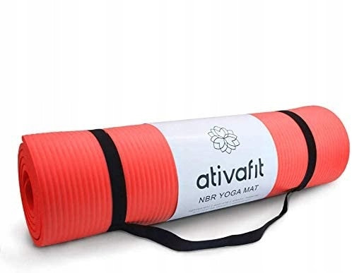 Fitnes podloga Ativafit za jogo 183 cm x 61 cm rdeča