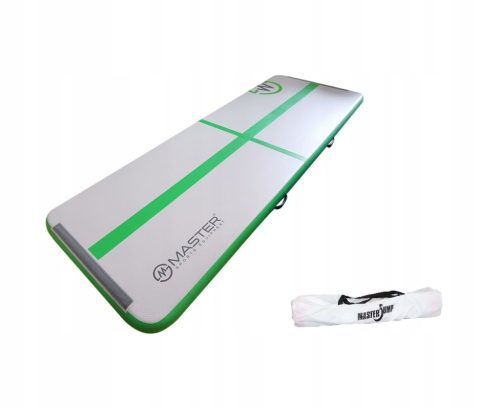 AirTrack Napihljiva gimnastična podloga MASTER 300 x 100 x 20 cm sivo-zelena