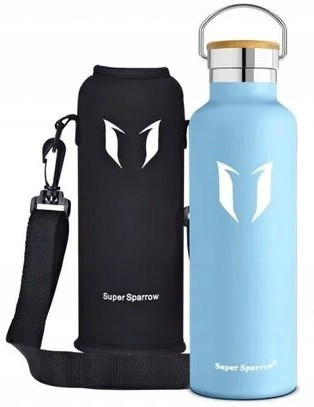 Super Sparrow Izolirana steklenica za vodo iz nerjavečega jekla 620 ml modra