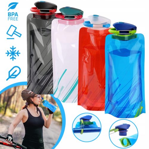 ZLOŽLJIVA STENJKA ZA PITJE, 4 KOSI, 700 ML, ZA PONOVNO UPORABO, BREZ BPA