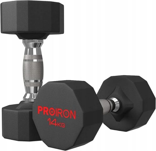 Prevlečene/gumirane fiksne ročice Proiron 1x 14 kg