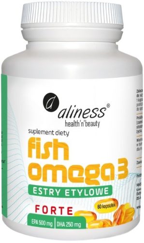 Aliness Fish Omega-3 Forte, 500/250mg EPA DHA, 60 mehkih kapsul