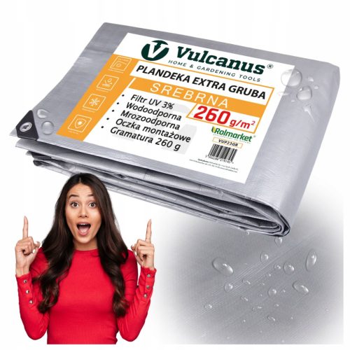 Vzdržljiva in večnamenska zaščitna ponjava Vulcanus® PREMIUM 5x6 m