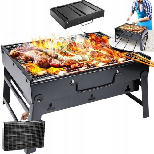  ZLOŽLJIV KOVČEK ZA ŽAR TURISTIČNO DRŽALO ZA KAMPIRANJE BBQ PRENOSNO OGLJE