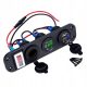 4 v 1 digitalni voltmeter 12V vtičnica z dvojnim USB polnilnikom