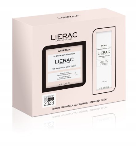 Set negovalnih krem Lierac: Arkeskin nočna krema 50ml in Diopti Rides krema za oči 15ml