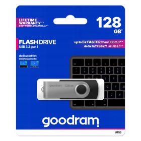   GOODRAM UTS3 128GB USB 3.2 Črni Ključek za Hitro Shranjevanje Podatkov