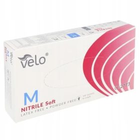 Velo Nitrile Soft Nitrilne rokavice brez pudra M, 100 kos.