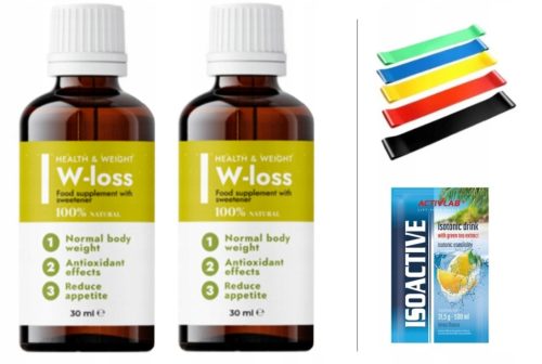 W-Loss kapljice za hujšanje in izboljšanje zdravja - paket z brezplačnimi dodatki