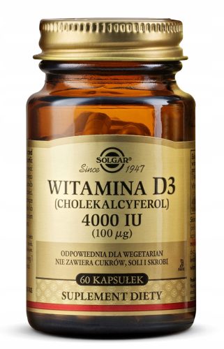 Solgar Vitamin D3 4000 IU - Kapsule za Podporo Imunskemu Sistemu in Kosti