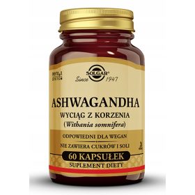   Ashwagandha Solgar v kapsulah za notranji mir in dobro počutje, 60 kapsul