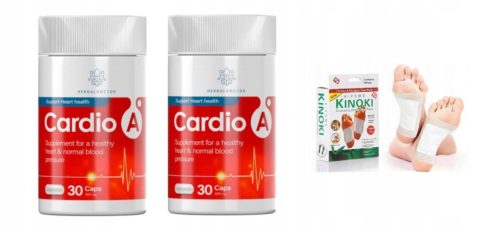 2 X Cardio A + GRATIS: Naravne kapsule za zdravje srca in detoksikacijski obliži
