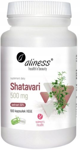 Aliness Shatavari 500 mg, 100 kapsul - Dodatek za podporo ženskega zdravja