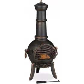  VRTNI KAMIN RELAXDAYS ČRN 110 CM