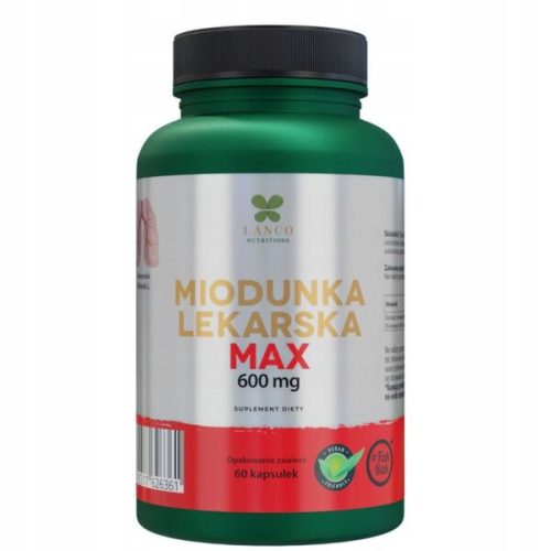 MIODUNKA MAX 600 MG za pljuča, grlo in dihalni sistem, 60 kapsul
