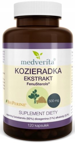 Kapsule Koziradka s Fenusteroli & BioPerine, 120 kapsul - Podpora zdravja