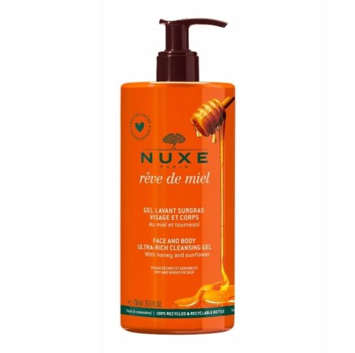 NUXE Rêve de Miel Gel Lavant Surgras – Luksuzni gel za prhanje za suho in občutljivo kožo, 750 ml