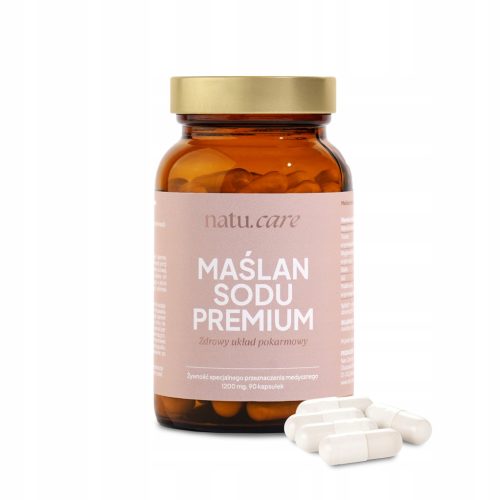 Kapsule Najčistejšega Maslačne Kislina, 1200 mg - Natu.Care Premium, Podpora Črevesja