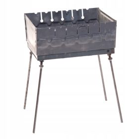    MANGAL ZA 6 NAŽIDOV ŽAR NA OGLJE ZLOŽLJIV KOVINSKI ŽAR 2MM