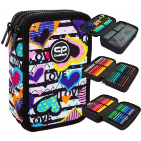   CoolPack Jumper 3 trikomorni šolska peresnica za deklice z opremo Colorino Diary 22×15×7 cm