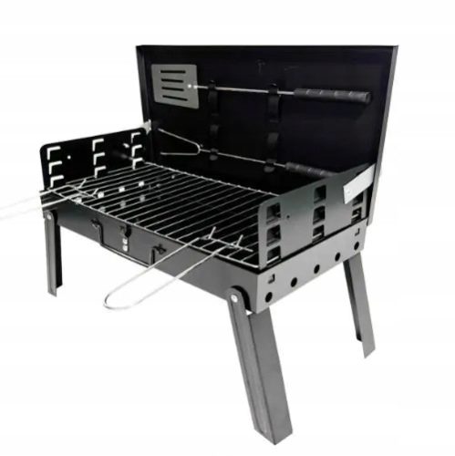  ŽAR NA OGLJE TURISTIČNI ZLOŽLJIV PRENOSNI KOVČEK CAMPING BBQ1009