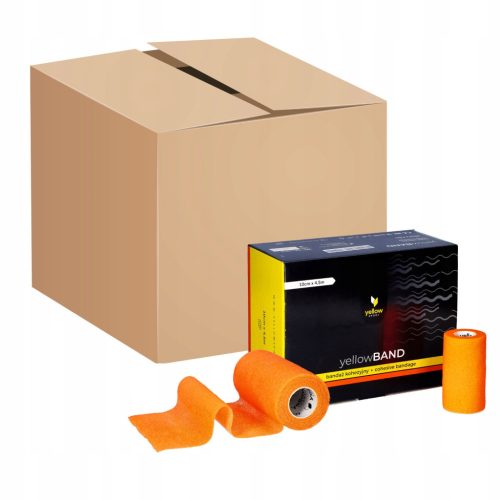 Kohezijski Povoj za Korekcijo Kopit 10 cm x 4,5 m, Intenzivno Oranžen - 144 Kosov