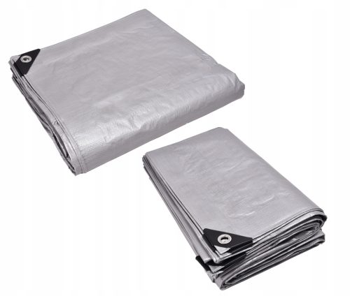 2x Odporna Vodoodporna Srebrna Plandeka 120g/m2