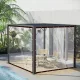 Prozorna vrtna ponjava PVC 3x4m z očesi za vrt in balkon