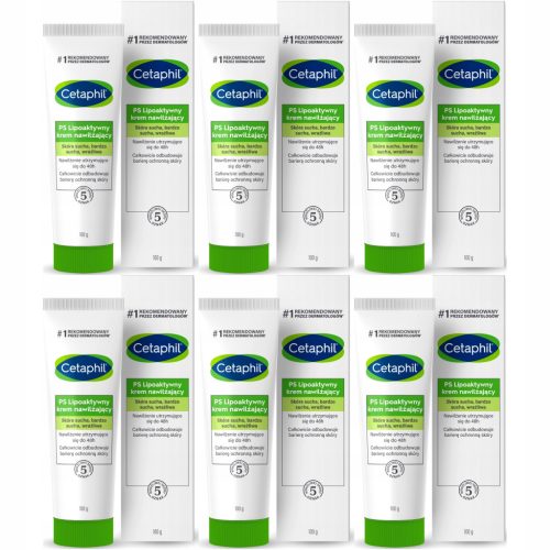 Cetaphil PS Lipoaktyvna vlažilna krema za občutljivo kožo 6 x 100g