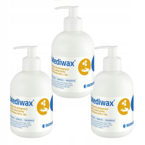 Negovalna Emulzija Mediwax za roke in telo, 330 ml z dozirnikom, Paket 3 kosov