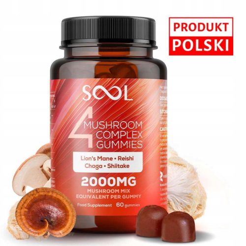 SOOL 4 Mushroom Complex Gummies - Gumi bonboni s kompleksom štirih gob