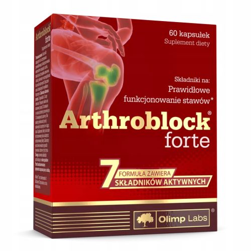 ARTHROBLOCK FORTE: Prehransko dopolnilo za sklepe s 7 aktivnimi sestavinami, 60 kapsul