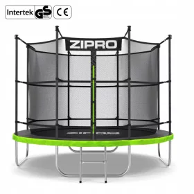   Vrtni trampolin ZIPRO JumpPro IN 252 cm (8FT) z notranjo varnostno mrežo, nosilnost 150 kg, 48 vzmeti, lestev