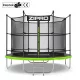 Vrtni trampolin ZIPRO JumpPro IN 252 cm (8FT) z notranjo varnostno mrežo, nosilnost 150 kg, 48 vzmeti, lestev